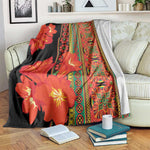 Afro Beauty Clivia Miniata Flowers Blanket