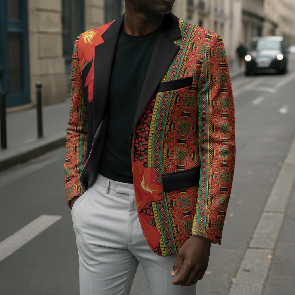 Africa Beauty Clivia Miniata Flowers Blazer