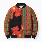Africa Beauty Clivia Miniata Flowers Bomber Puffer Jacket