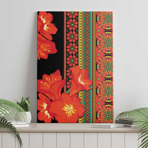 Afro Beauty Clivia Miniata Flowers Canvas Wall Art