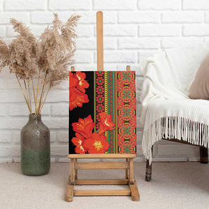 Afro Beauty Clivia Miniata Flowers Canvas Wall Art