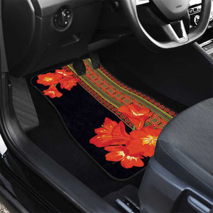 Afro Beauty Clivia Miniata Flowers Car Mats