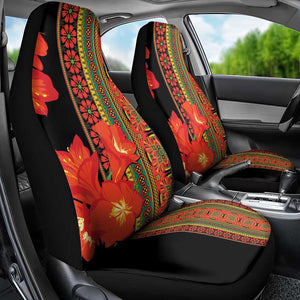 Afro Beauty Clivia Miniata Flowers Car Seat Cover