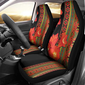 Afro Beauty Clivia Miniata Flowers Car Seat Cover