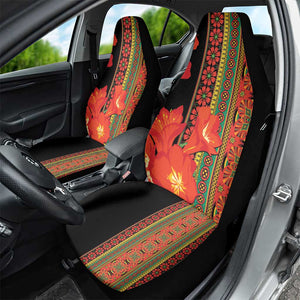 Afro Beauty Clivia Miniata Flowers Car Seat Cover