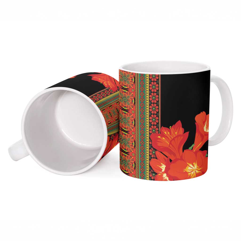 Africa Beauty Clivia Miniata Flowers Ceramic Mug