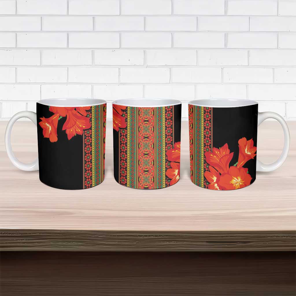 Africa Beauty Clivia Miniata Flowers Ceramic Mug