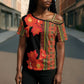 Africa Beauty Clivia Miniata Flowers Cross Shoulder Shirt