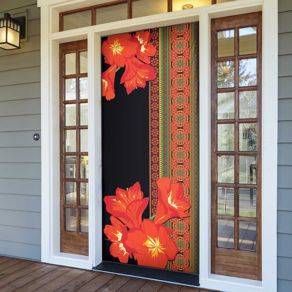 Africa Beauty Clivia Miniata Flowers Door Cover
