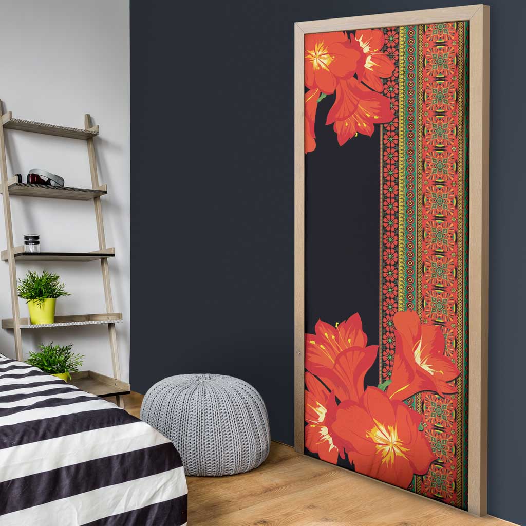 Africa Beauty Clivia Miniata Flowers Door Cover