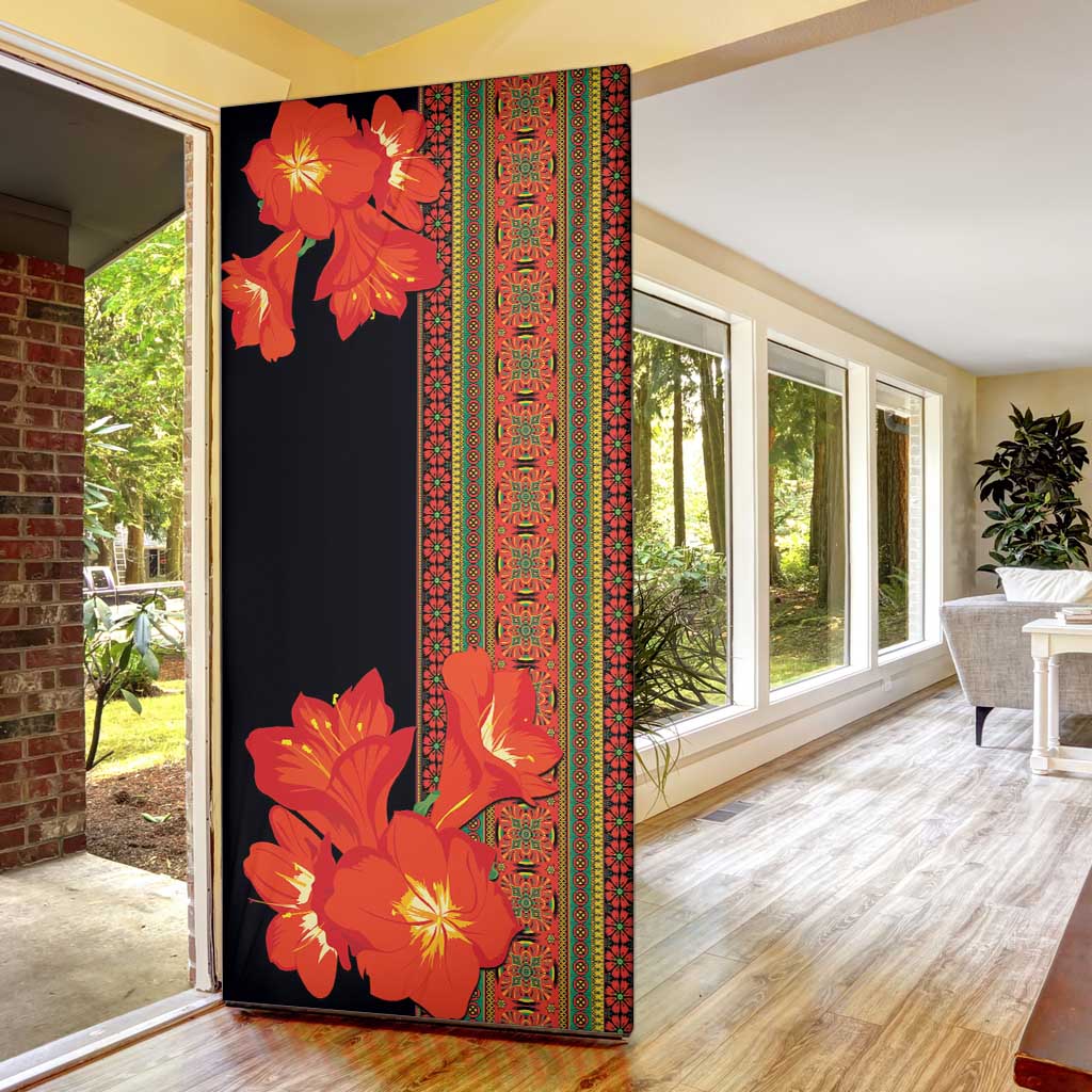 Africa Beauty Clivia Miniata Flowers Door Cover