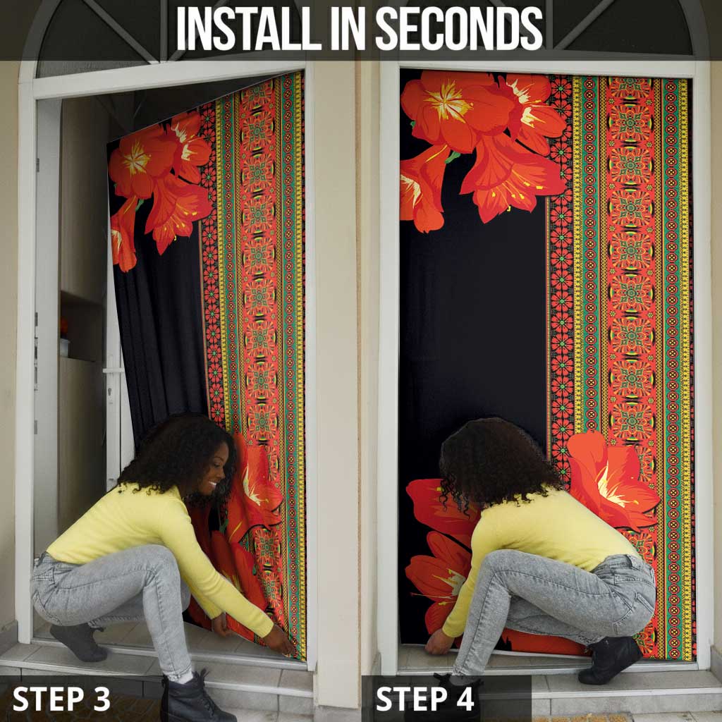 Africa Beauty Clivia Miniata Flowers Door Cover