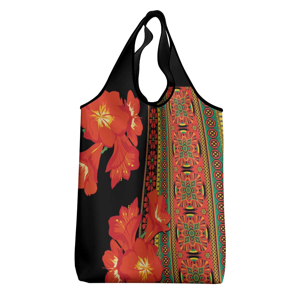 Afro Beauty Clivia Miniata Flowers Grocery Bag