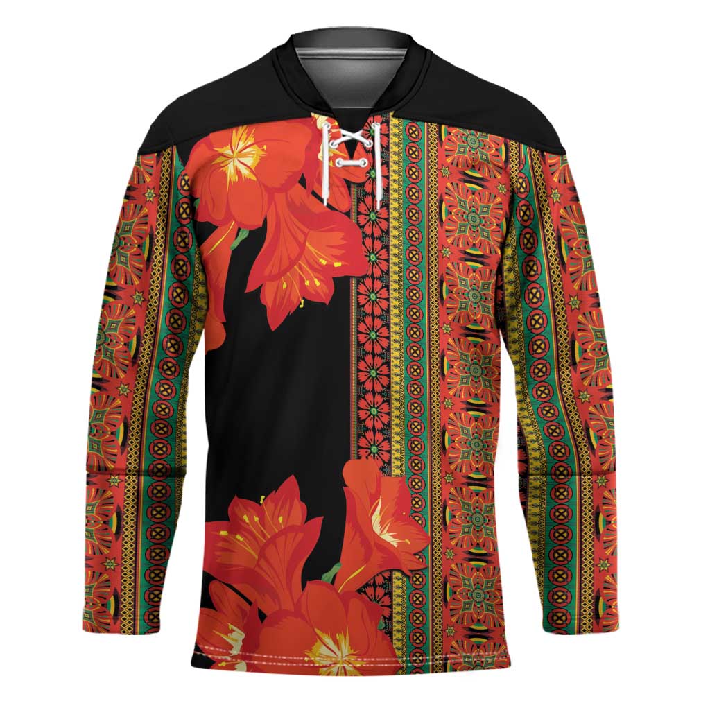 Africa Beauty Clivia Miniata Flowers Hockey Jersey