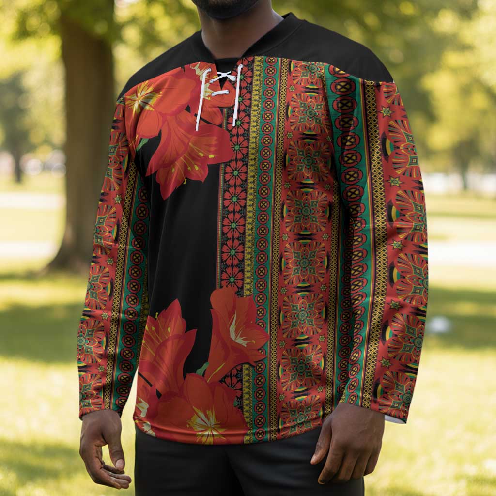 Africa Beauty Clivia Miniata Flowers Hockey Jersey