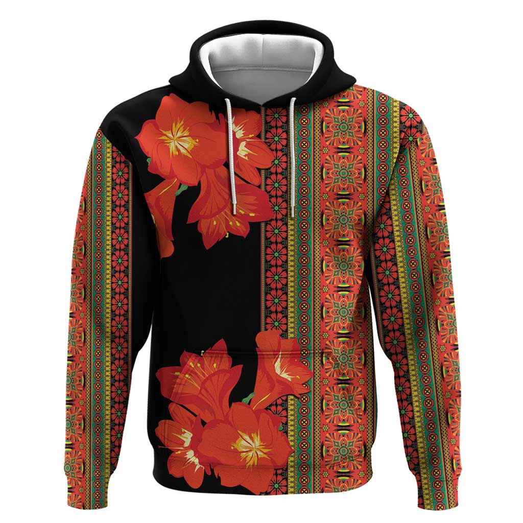 Afro Beauty Clivia Miniata Flowers Hoodie