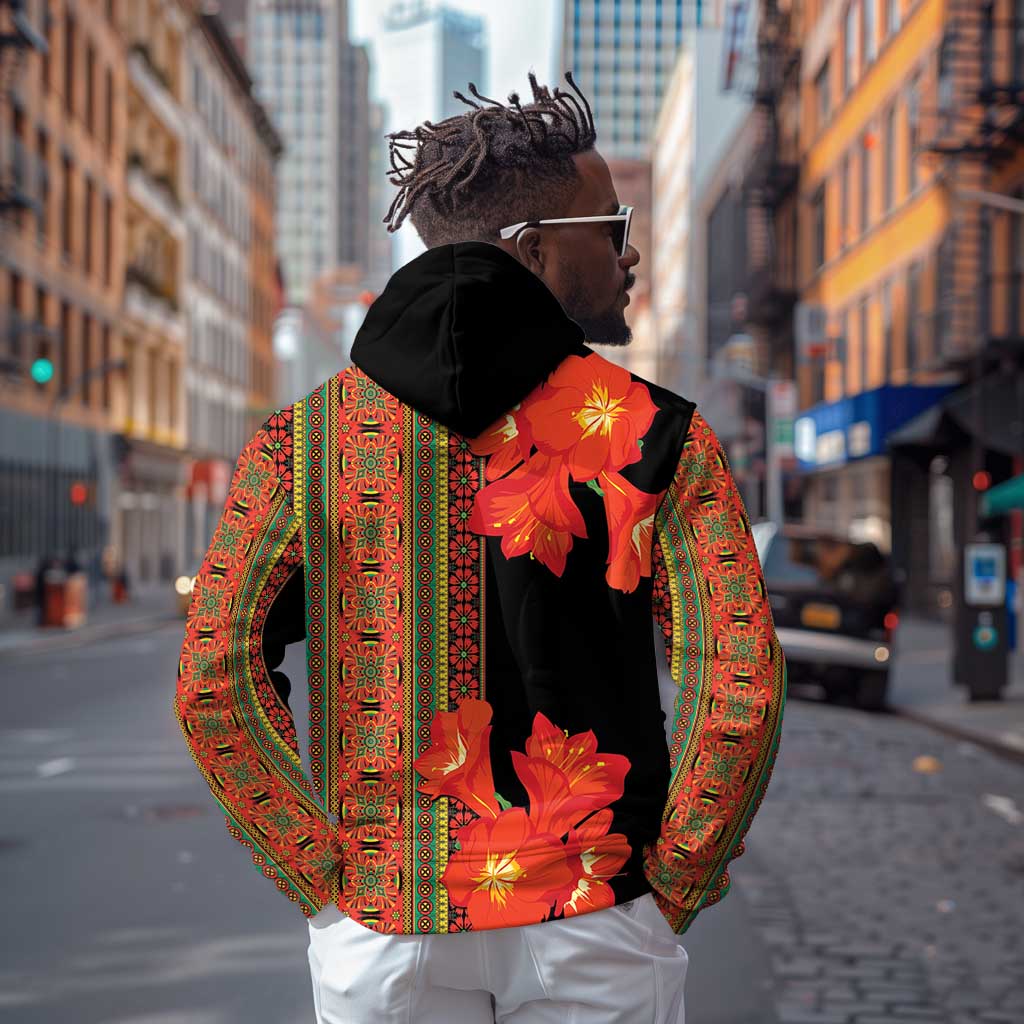 Afro Beauty Clivia Miniata Flowers Hoodie