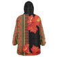 Afro Beauty Clivia Miniata Flowers KId Wearable Blanket Hoodie