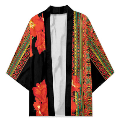 Africa Beauty Clivia Miniata Flowers Kimono
