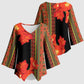 Africa Beauty Clivia Miniata Flowers Kimono Sleeve Blouse