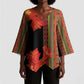Africa Beauty Clivia Miniata Flowers Kimono Sleeve Blouse