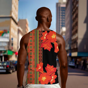 Afro Beauty Clivia Miniata Flowers Men Tank Top