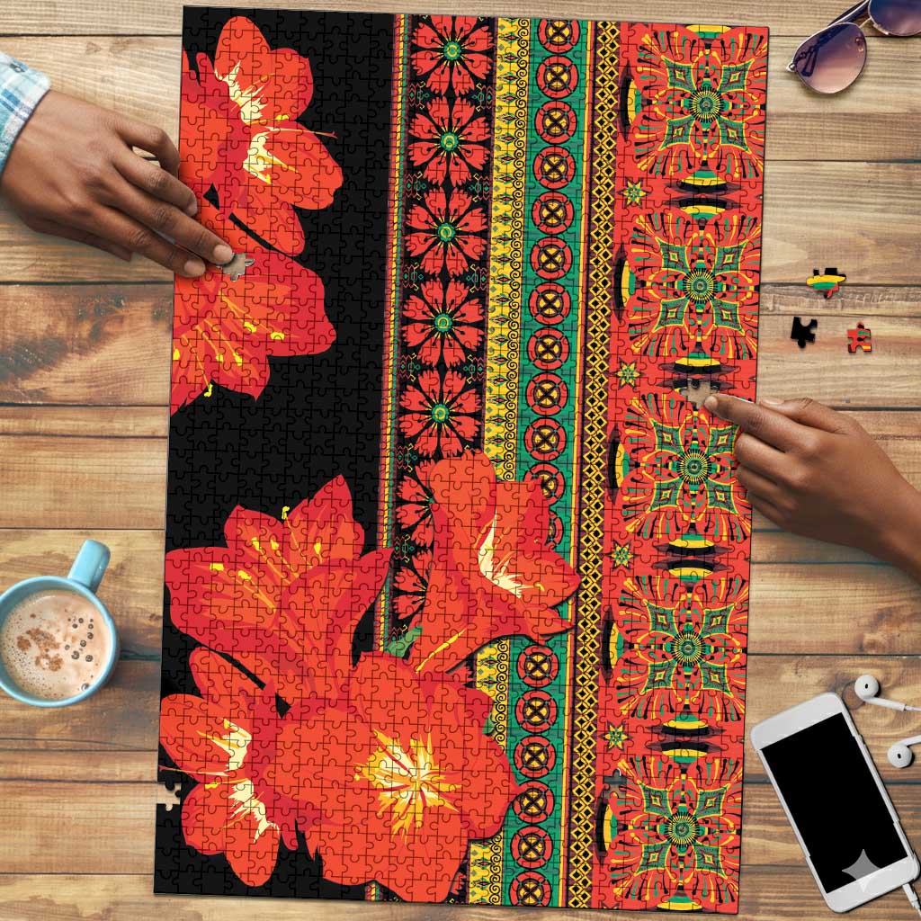 Africa Beauty Clivia Miniata Flowers Puzzle