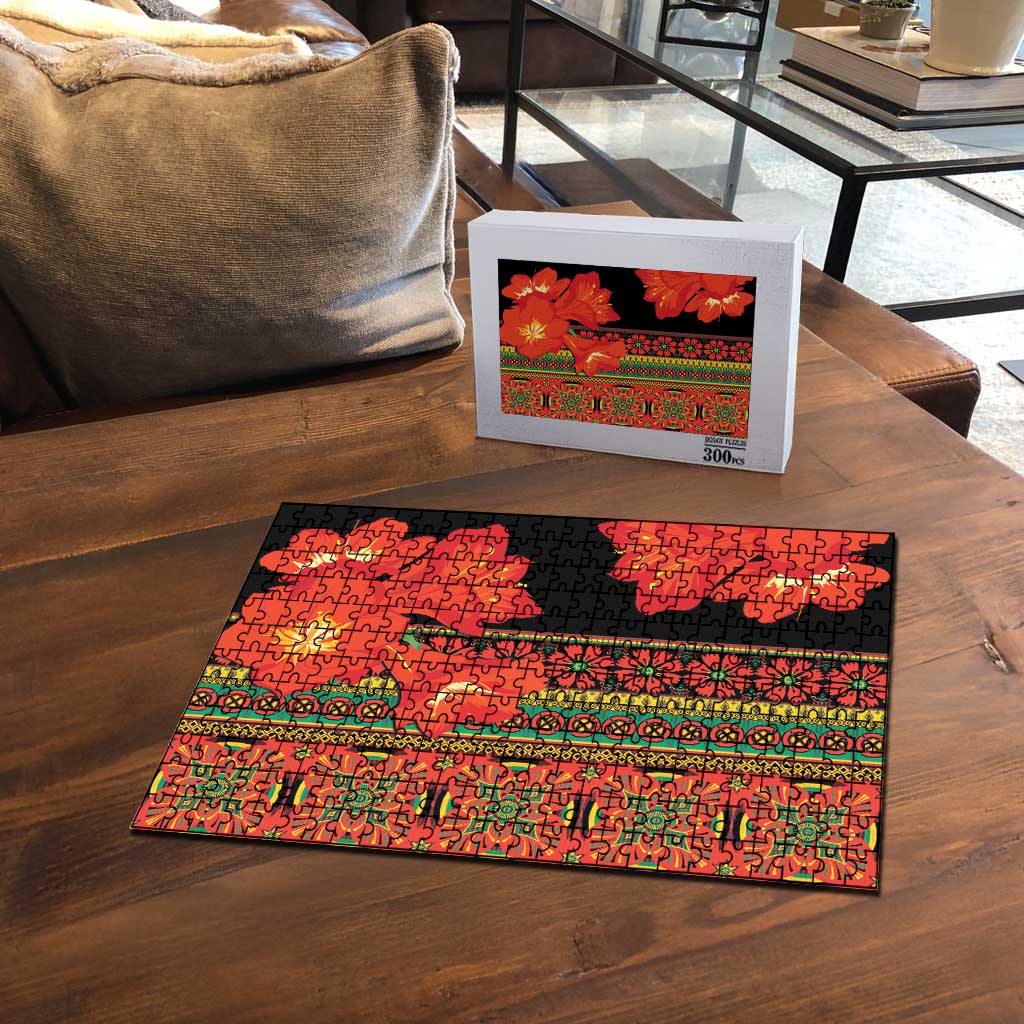 Africa Beauty Clivia Miniata Flowers Puzzle