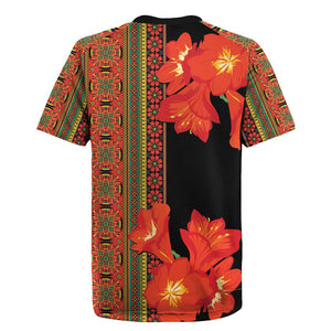 Afro Beauty Clivia Miniata Flowers Rugby Jersey