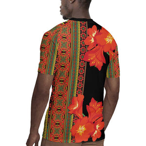 Afro Beauty Clivia Miniata Flowers Rugby Jersey