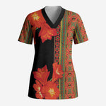 Africa Beauty Clivia Miniata Flowers Scrub Top