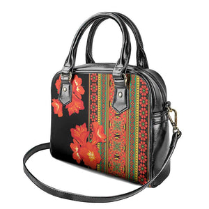 Afro Beauty Clivia Miniata Flowers Shoulder Handbag