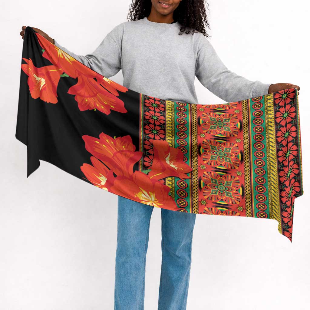 Africa Beauty Clivia Miniata Flowers Simple Headwrap
