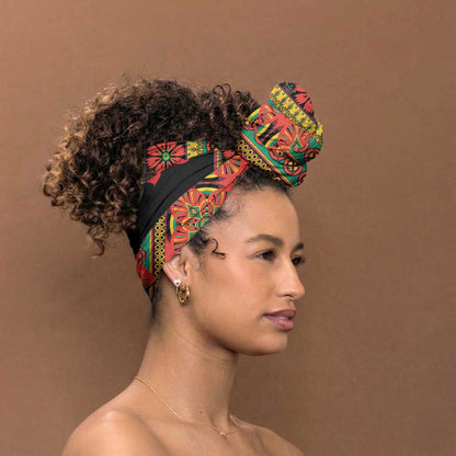 Africa Beauty Clivia Miniata Flowers Simple Headwrap