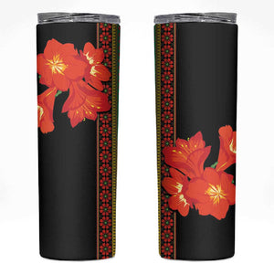 Afro Beauty Clivia Miniata Flowers Skinny Tumbler