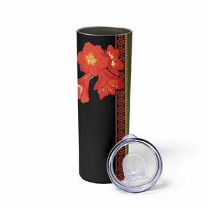 Afro Beauty Clivia Miniata Flowers Skinny Tumbler