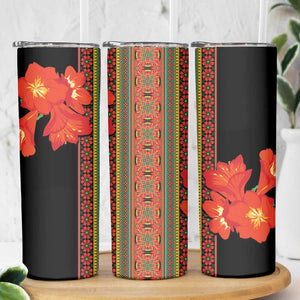 Afro Beauty Clivia Miniata Flowers Skinny Tumbler