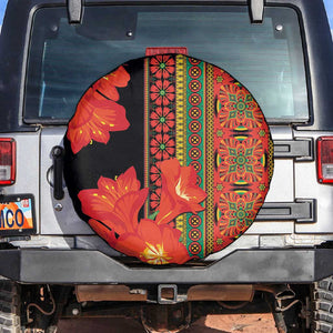 Afro Beauty Clivia Miniata Flowers Spare Tire Cover