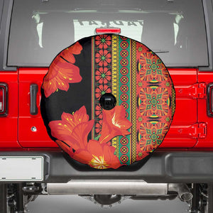 Afro Beauty Clivia Miniata Flowers Spare Tire Cover