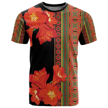 Afro Beauty Clivia Miniata Flowers T shirt