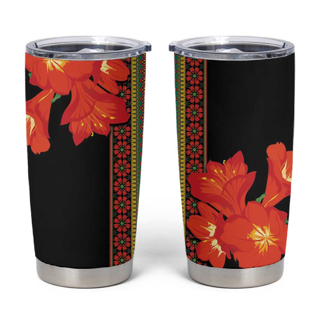 Afro Beauty Clivia Miniata Flowers Tumbler Cup