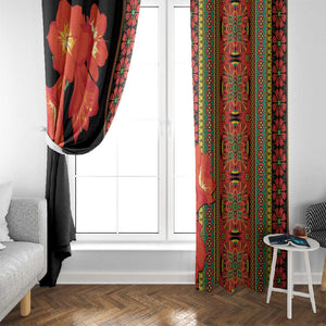 Afro Beauty Clivia Miniata Flowers Window Curtain