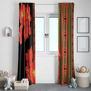 Afro Beauty Clivia Miniata Flowers Window Curtain