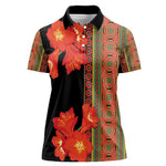 Afro Beauty Clivia Miniata Flowers Women Polo Shirt