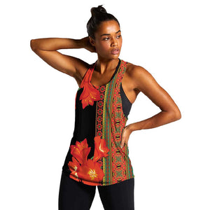 Afro Beauty Clivia Miniata Flowers Women Racerback Tank