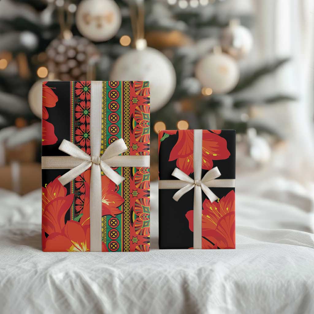 Africa Beauty Clivia Miniata Flowers Wrapping Paper - African Pride