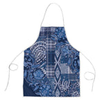 Africa Floral mix Maasai Shuka Apron Blue Moitf