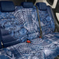 Afro Floral mix Maasai Shuka Back Car Seat Cover Blue Moitf