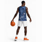 Afro Floral mix Maasai Shuka Basketball Jersey Blue Moitf LT9