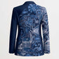 Africa Floral mix Maasai Shuka Blazer Blue Moitf